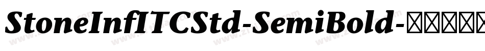 StoneInfITCStd-SemiBold字体转换