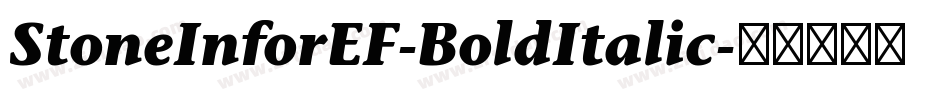 StoneInforEF-BoldItalic字体转换