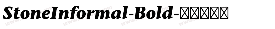 StoneInformal-Bold字体转换