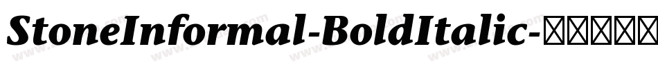 StoneInformal-BoldItalic字体转换