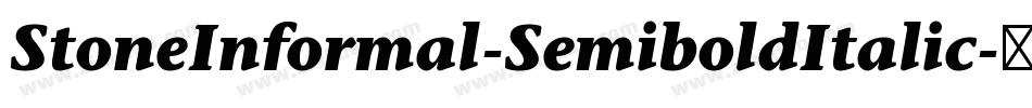 StoneInformal-SemiboldItalic字体转换