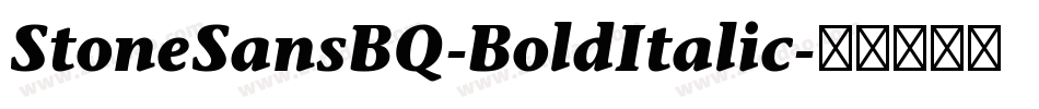StoneSansBQ-BoldItalic字体转换