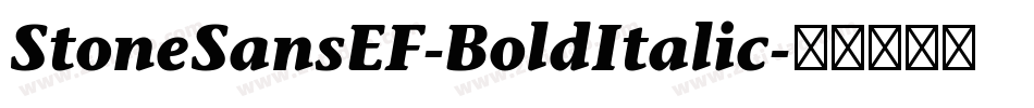 StoneSansEF-BoldItalic字体转换