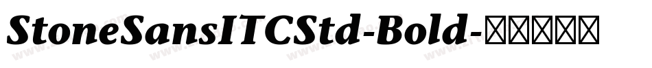 StoneSansITCStd-Bold字体转换