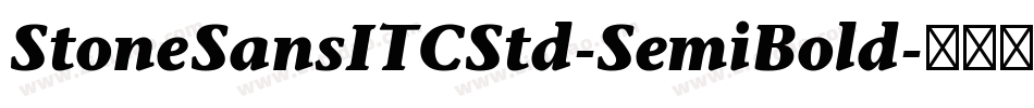 StoneSansITCStd-SemiBold字体转换
