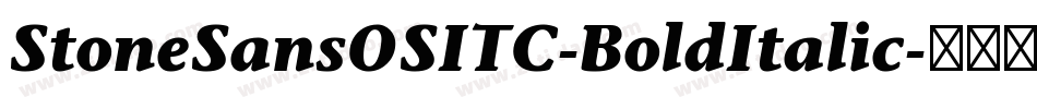StoneSansOSITC-BoldItalic字体转换