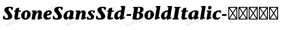 StoneSansStd-BoldItalic字体转换