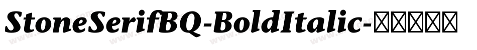 StoneSerifBQ-BoldItalic字体转换
