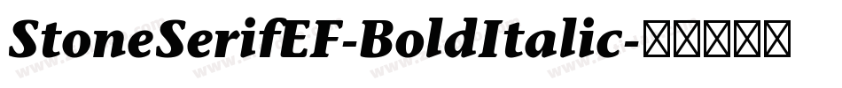 StoneSerifEF-BoldItalic字体转换