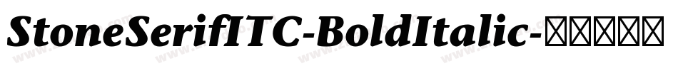 StoneSerifITC-BoldItalic字体转换