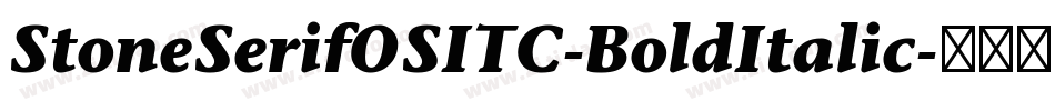 StoneSerifOSITC-BoldItalic字体转换