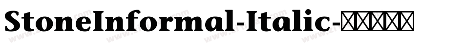 StoneInformal-Italic字体转换