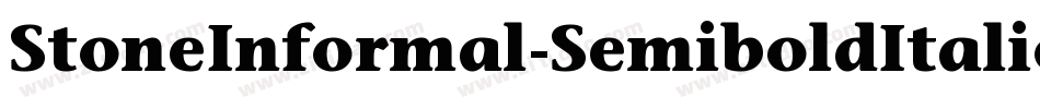 StoneInformal-SemiboldItalic字体转换