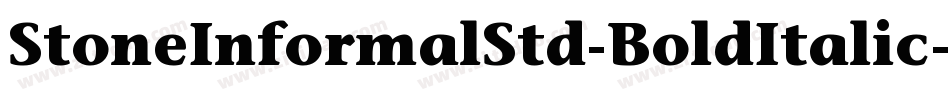 StoneInformalStd-BoldItalic字体转换