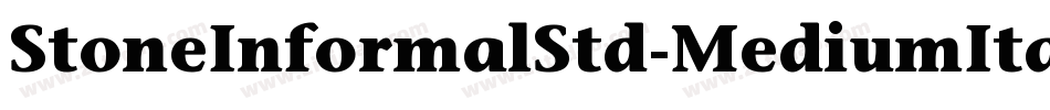 StoneInformalStd-MediumItal字体转换