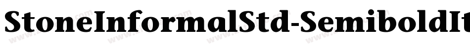 StoneInformalStd-SemiboldIt字体转换