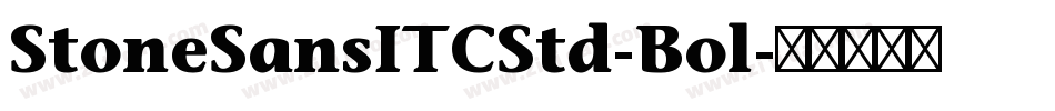 StoneSansITCStd-Bol字体转换