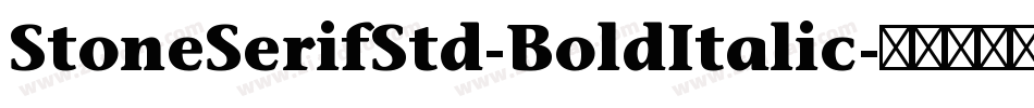 StoneSerifStd-BoldItalic字体转换