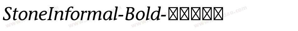 StoneInformal-Bold字体转换
