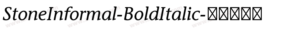 StoneInformal-BoldItalic字体转换