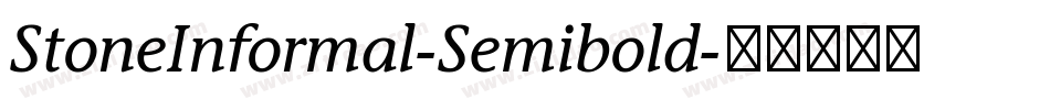 StoneInformal-Semibold字体转换