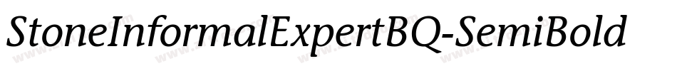 StoneInformalExpertBQ-SemiBold字体转换