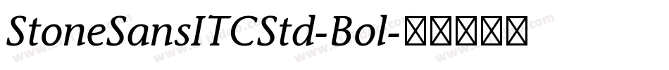 StoneSansITCStd-Bol字体转换