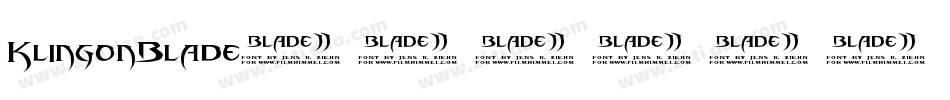 KlingonBlade字体转换