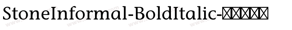 StoneInformal-BoldItalic字体转换