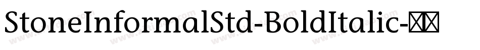 StoneInformalStd-BoldItalic字体转换