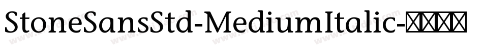 StoneSansStd-MediumItalic字体转换