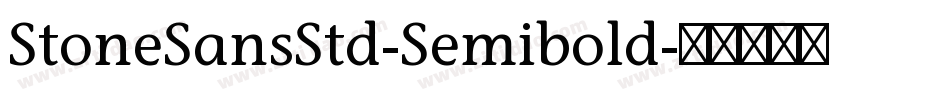 StoneSansStd-Semibold字体转换