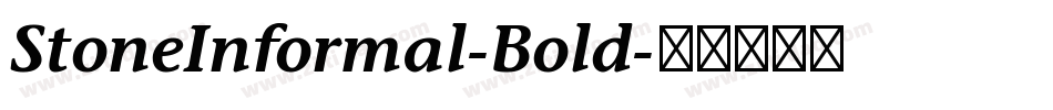 StoneInformal-Bold字体转换