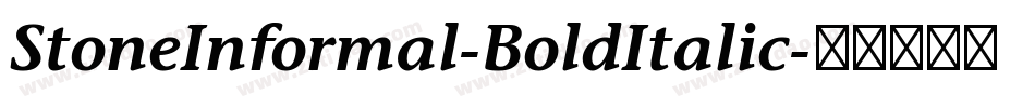 StoneInformal-BoldItalic字体转换