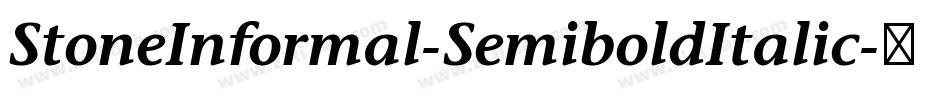 StoneInformal-SemiboldItalic字体转换