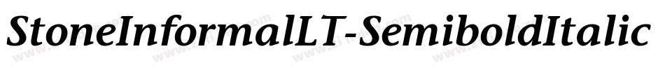 StoneInformalLT-SemiboldItalic字体转换