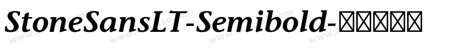 StoneSansLT-Semibold字体转换