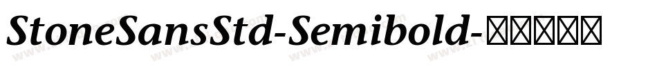 StoneSansStd-Semibold字体转换