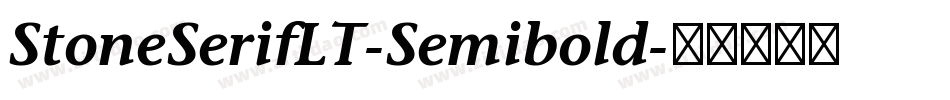 StoneSerifLT-Semibold字体转换