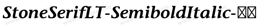 StoneSerifLT-SemiboldItalic字体转换