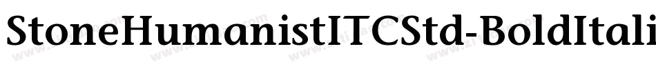 StoneHumanistITCStd-BoldItalic字体转换