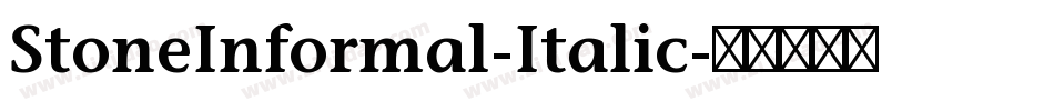 StoneInformal-Italic字体转换