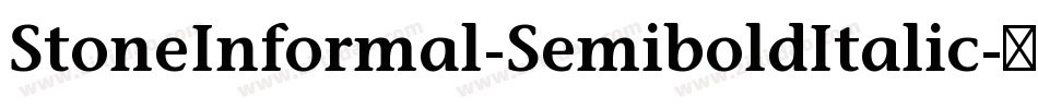 StoneInformal-SemiboldItalic字体转换