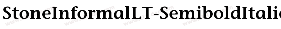 StoneInformalLT-SemiboldItalic字体转换