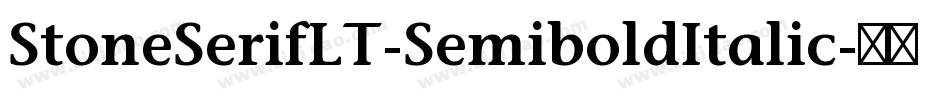 StoneSerifLT-SemiboldItalic字体转换