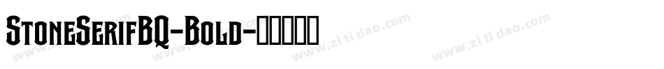 StoneSerifBQ-Bold字体转换