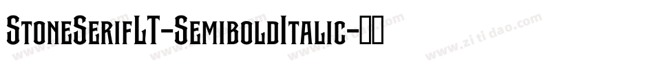 StoneSerifLT-SemiboldItalic字体转换