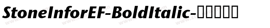 StoneInforEF-BoldItalic字体转换