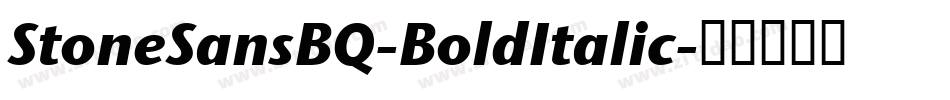 StoneSansBQ-BoldItalic字体转换