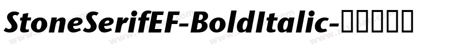 StoneSerifEF-BoldItalic字体转换